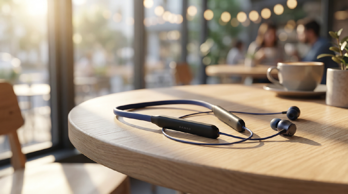 Sanso Wireless Neckband with Deep Bass and HD Sound